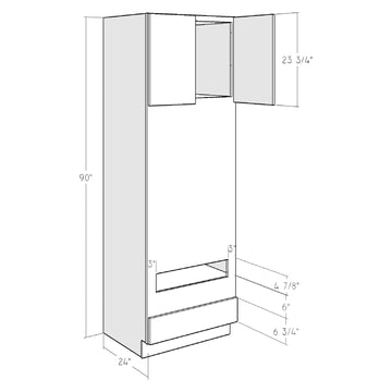 Fabuwood Allure Fusion Pitch Black 33"W x 90"H Oven Cabinet Photo