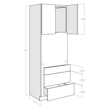 Fabuwood Allure Onyx Frost 33"W x 96"H Oven Cabinet Photo
