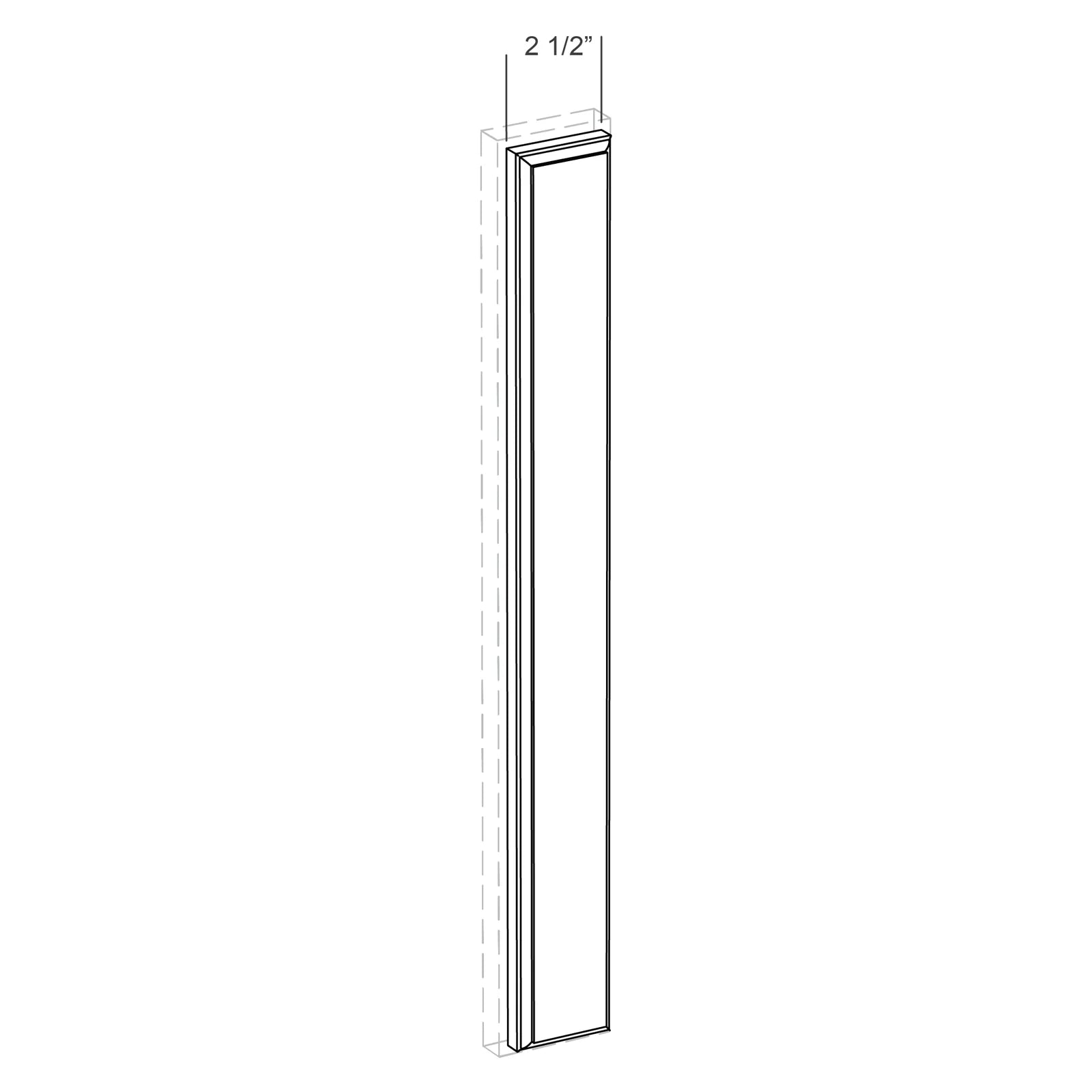 Fabuwood Allure Imperio Nickel 3"W x 42"H Overlay Filler Photo
