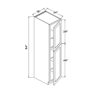 Craft Cabinetry Shaker Aqua 18”W x 84”H Pantry Cabinet