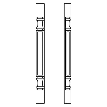 Fabuwood Allure Onyx Frost 84"H Plain Pilaster for Tall Photo