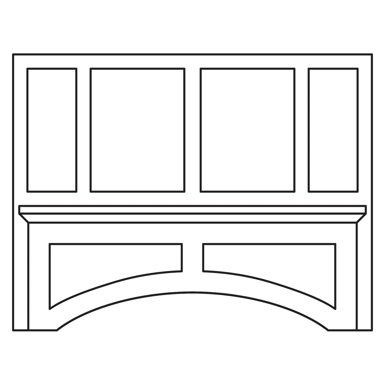 Fabuwood Allure Onyx Cloud White 48 Hood RHA483021 Photo