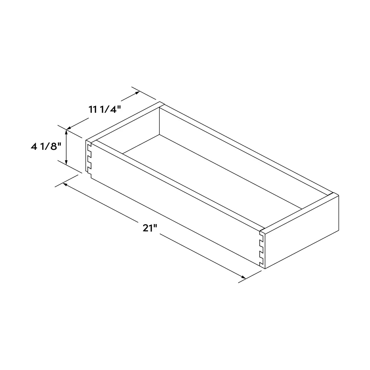 Craft Cabinetry Shaker Black Roll-Out Tray for 15" Cabient Image Specifications