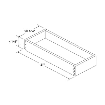 Craft Cabinetry Recessed Panel Gray Stain Roll-Out Tray for 24