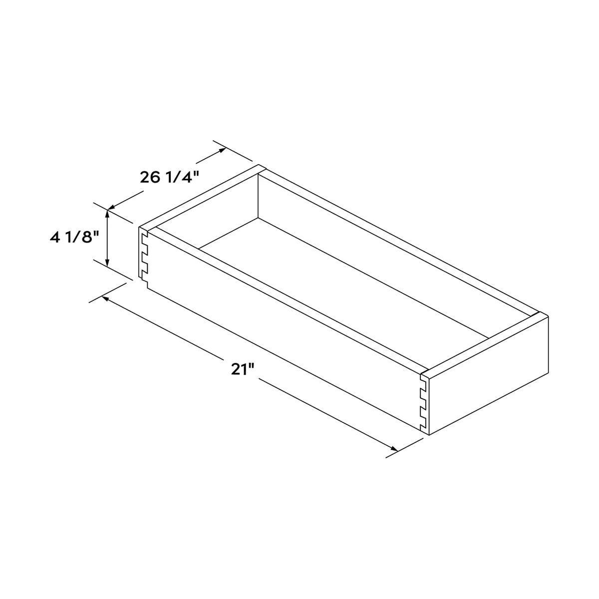 Craft Cabinetry Shaker White Roll-Out Tray for 30" Cabient Image Specifications