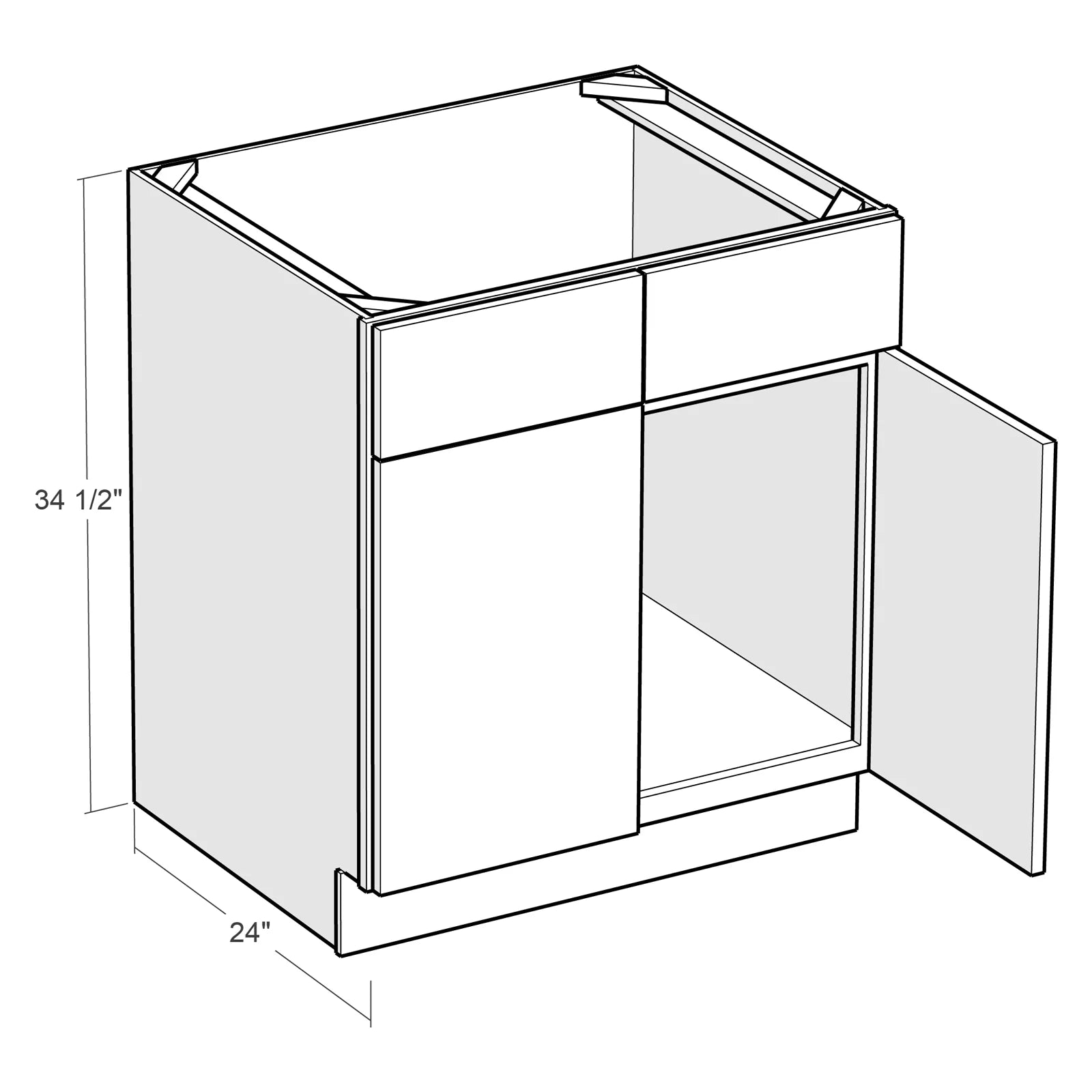 Fabuwood Allure Imperio Dove 36"W Sink Cabinet Photo