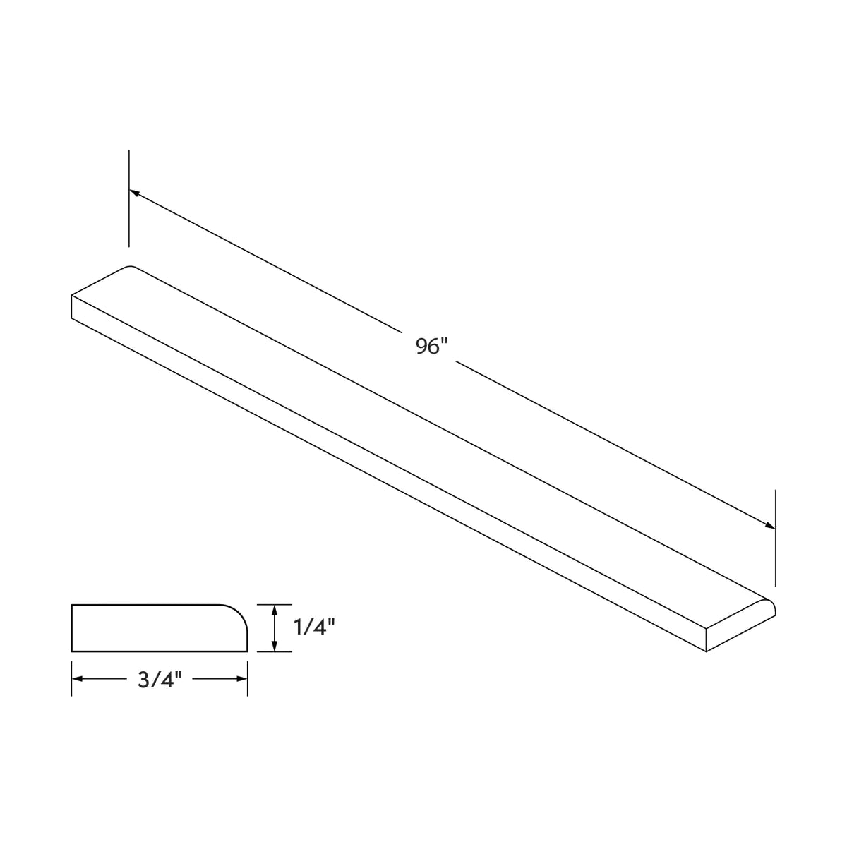 Craft Cabinetry Assembled Recessed Panel Gray Stain Scribe Molding | SM8