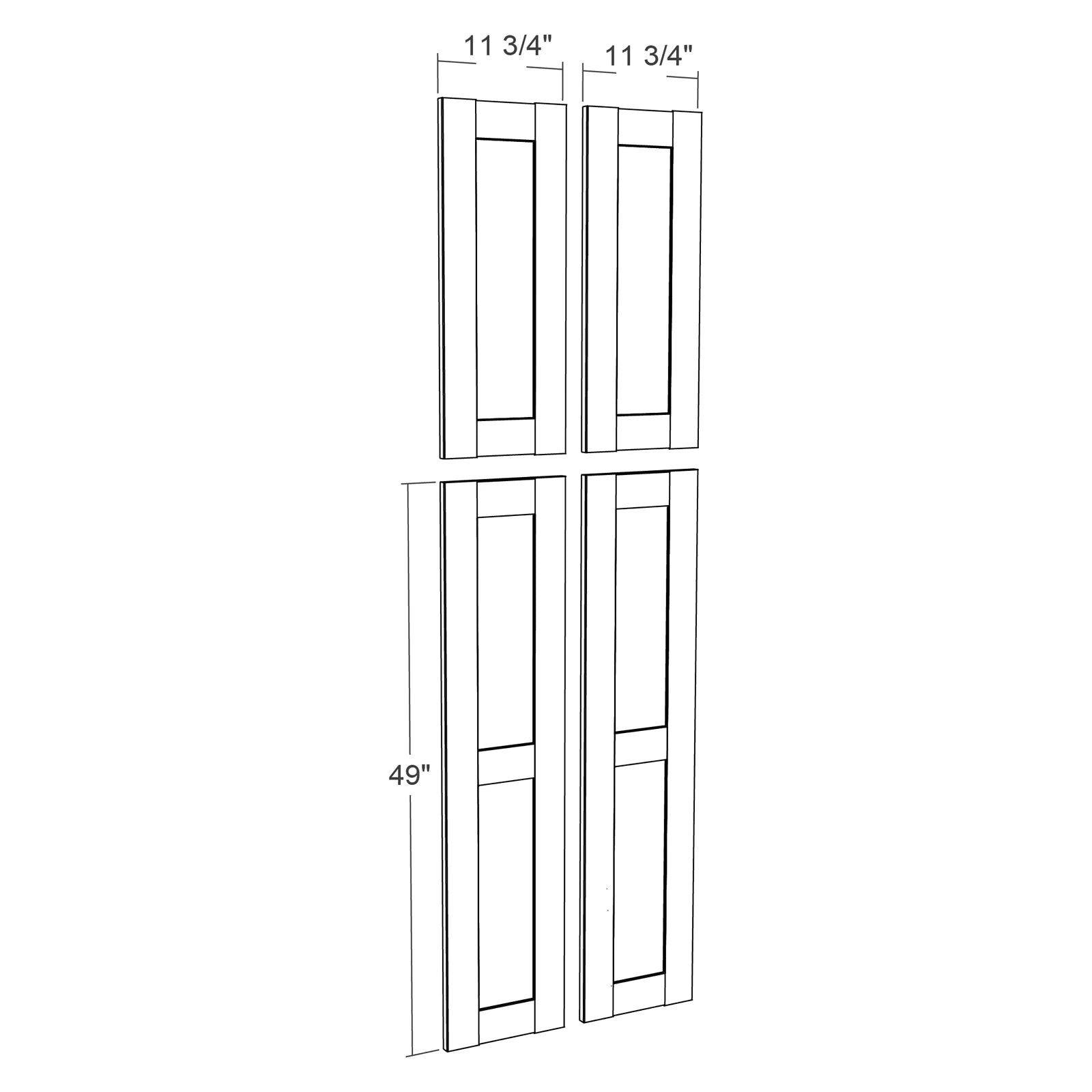 Fabuwood Allure Luna Cloud White 84"H Tall Wainscot Panel Photo