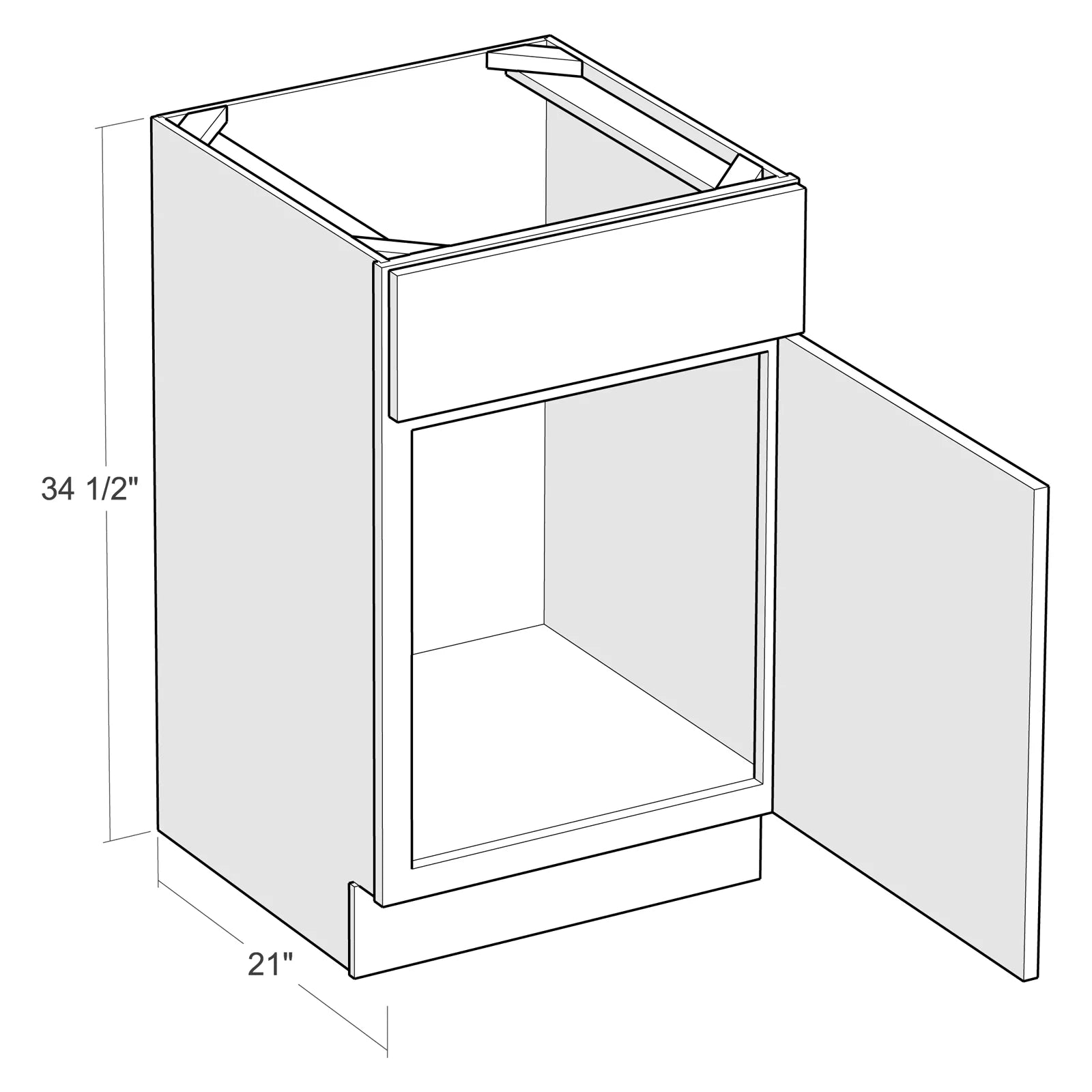 Fabuwood Allure Fusion Dove 21"W Vanity Sink Base Cabinet Photo