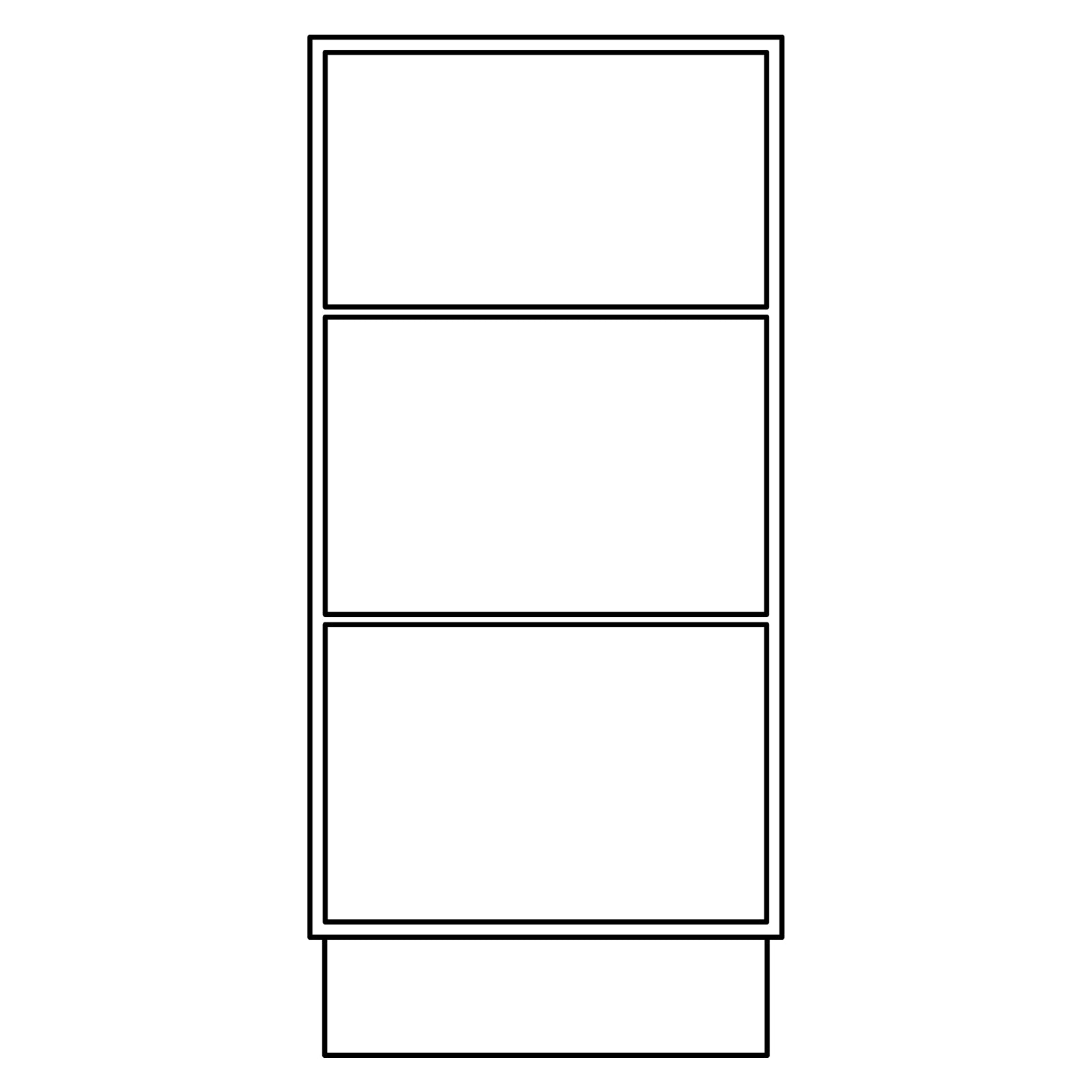 Fabuwood Allure Imperio Cloud White 24 W Vanity Drawer Base Cabinet Vdb24 34 Photo