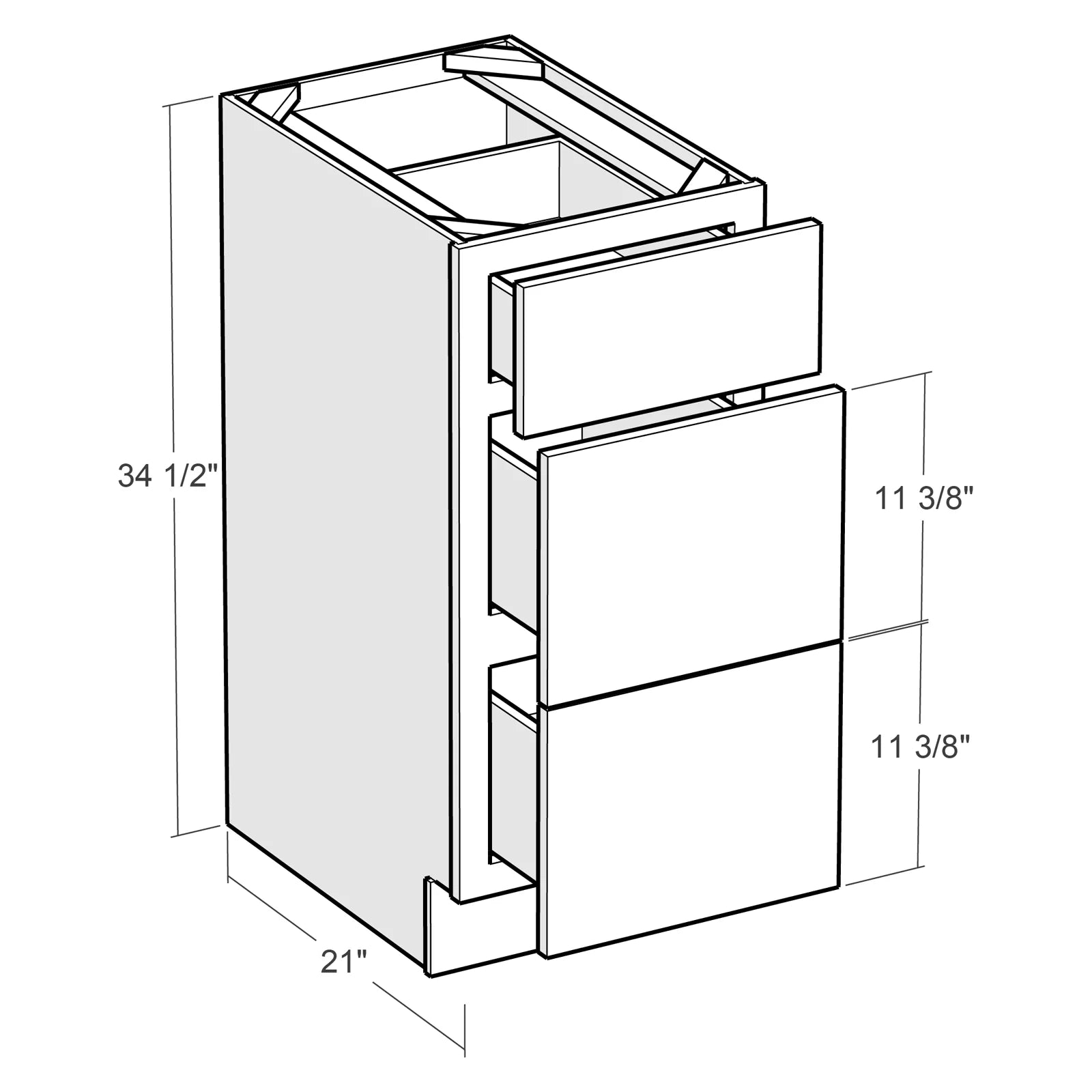 Fabuwood Allure Luna Kona 21"W Vanity Drawer Base Cabinet Photo
