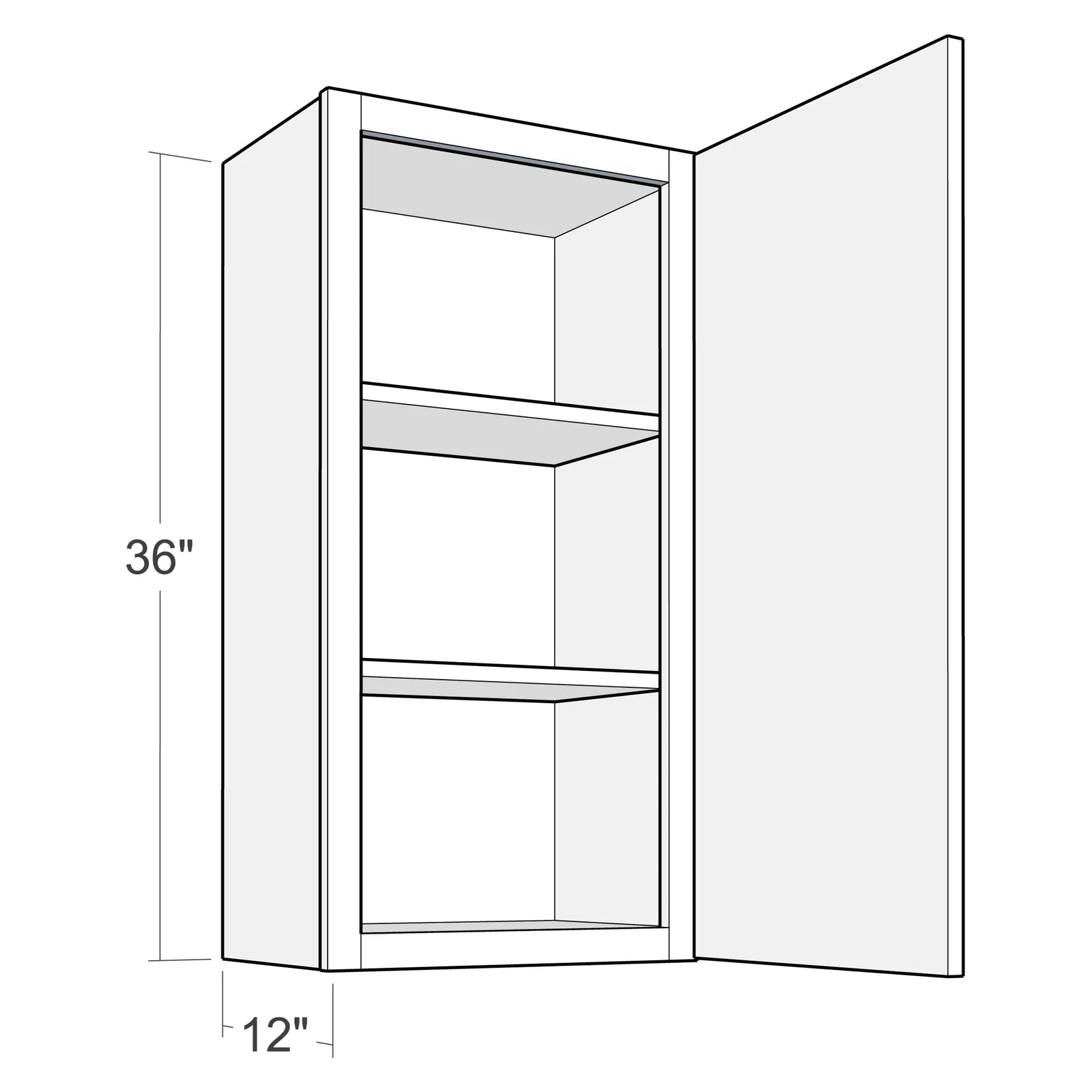 Fabuwood Allure Galaxy Frost 15"W x 36"H Wall Cabinet Photo