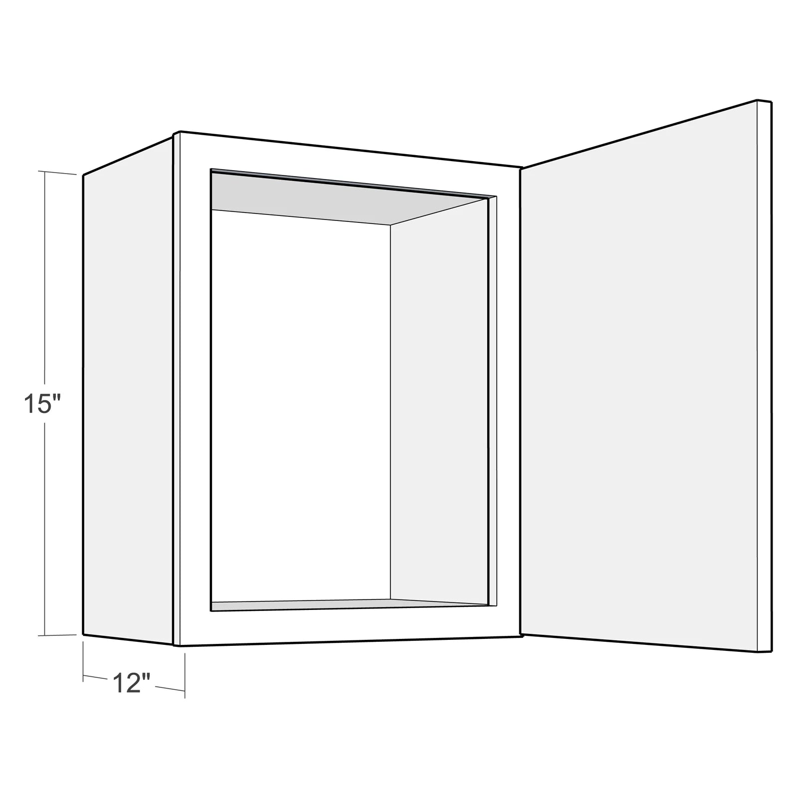 Fabuwood Allure Galaxy Sage Green 15"W x 15"H Wall Cabinet Photo
