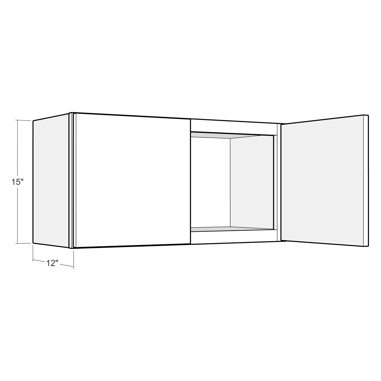 Fabuwood Allure Galaxy Nickel 24"W x 15"H Wall Cabinet Photo