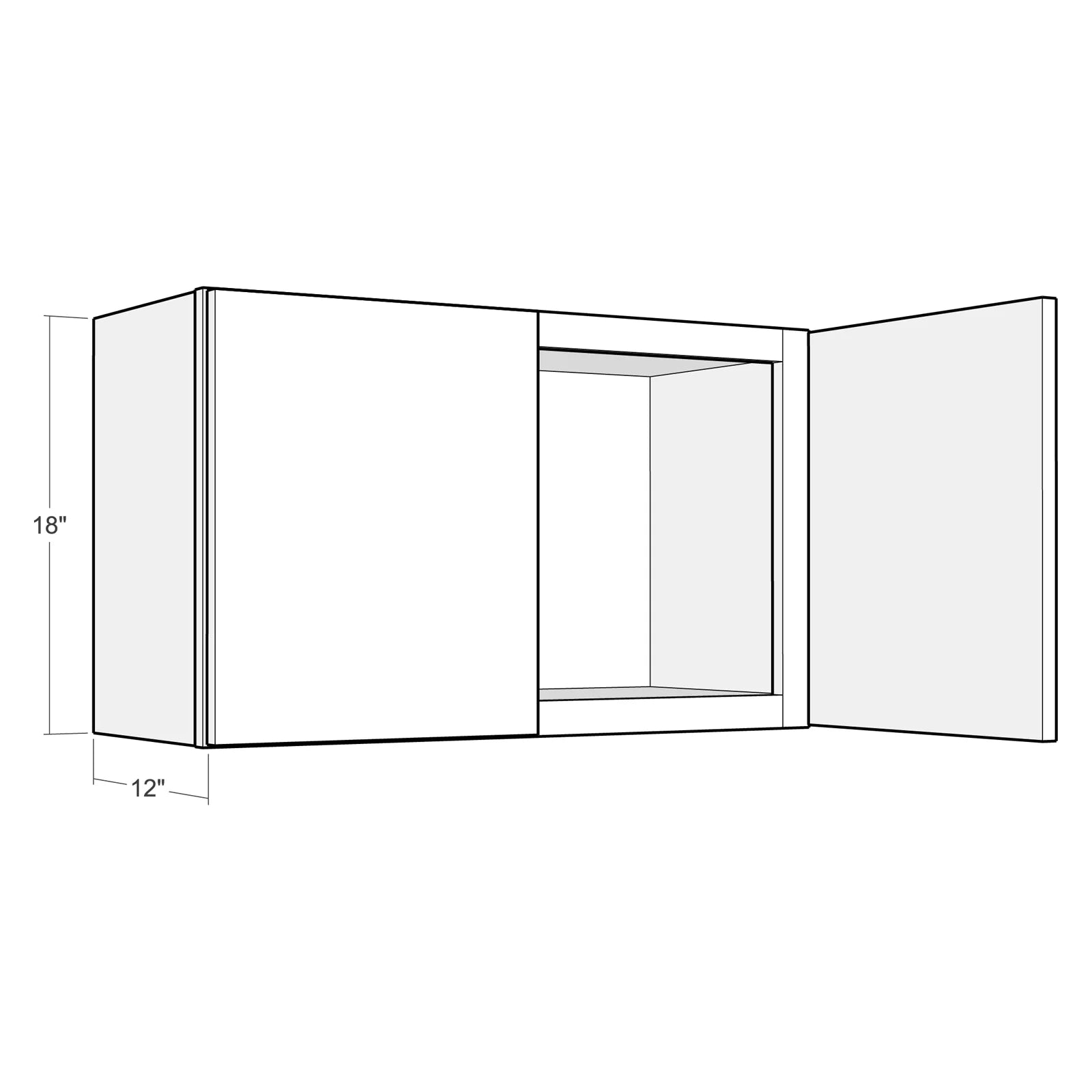 Fabuwood Allure Luna Dove 24"W x 18"H Wall Cabinet Photo