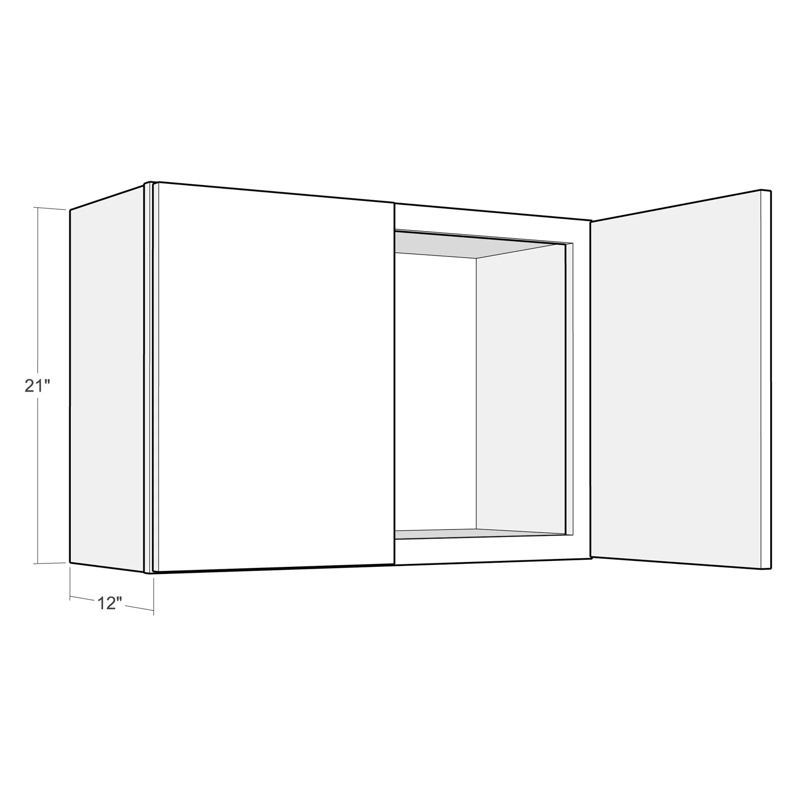 Fabuwood Allure Luna Kona 30"W x 21"H Wall Cabinet Photo