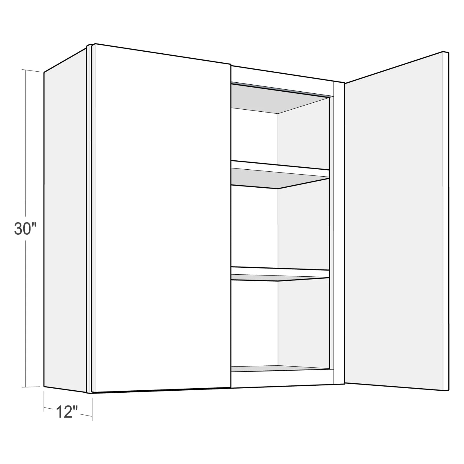 Fabuwood Allure Onyx Horizon 36"W x 30"H Wall Cabinet Photo