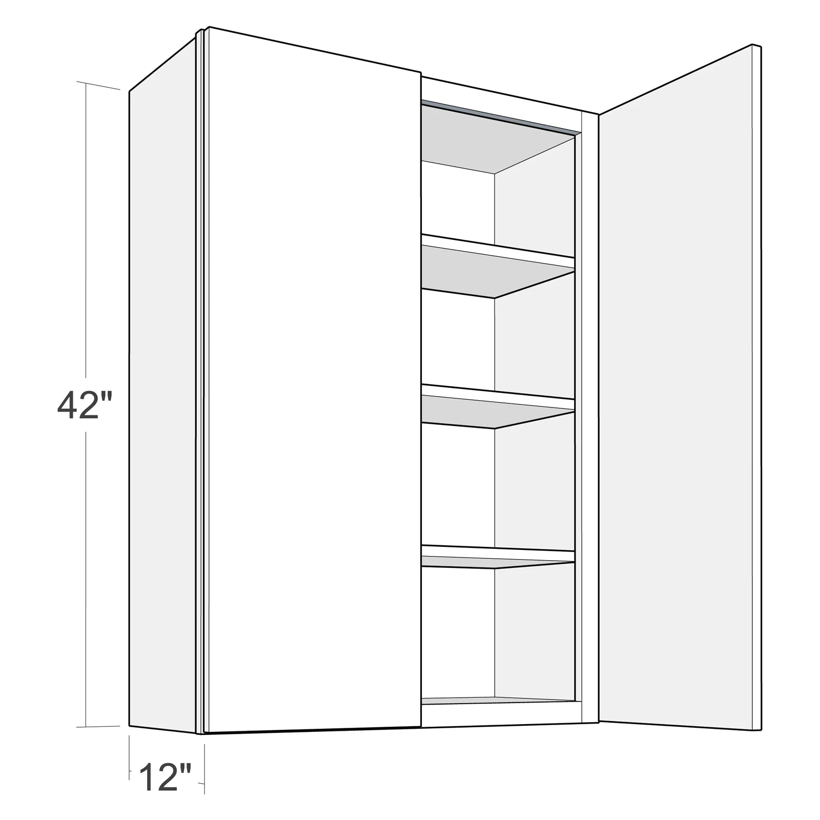 Fabuwood Allure Nexus Cloud White 36"W x 42"H Wall Cabinet Photo