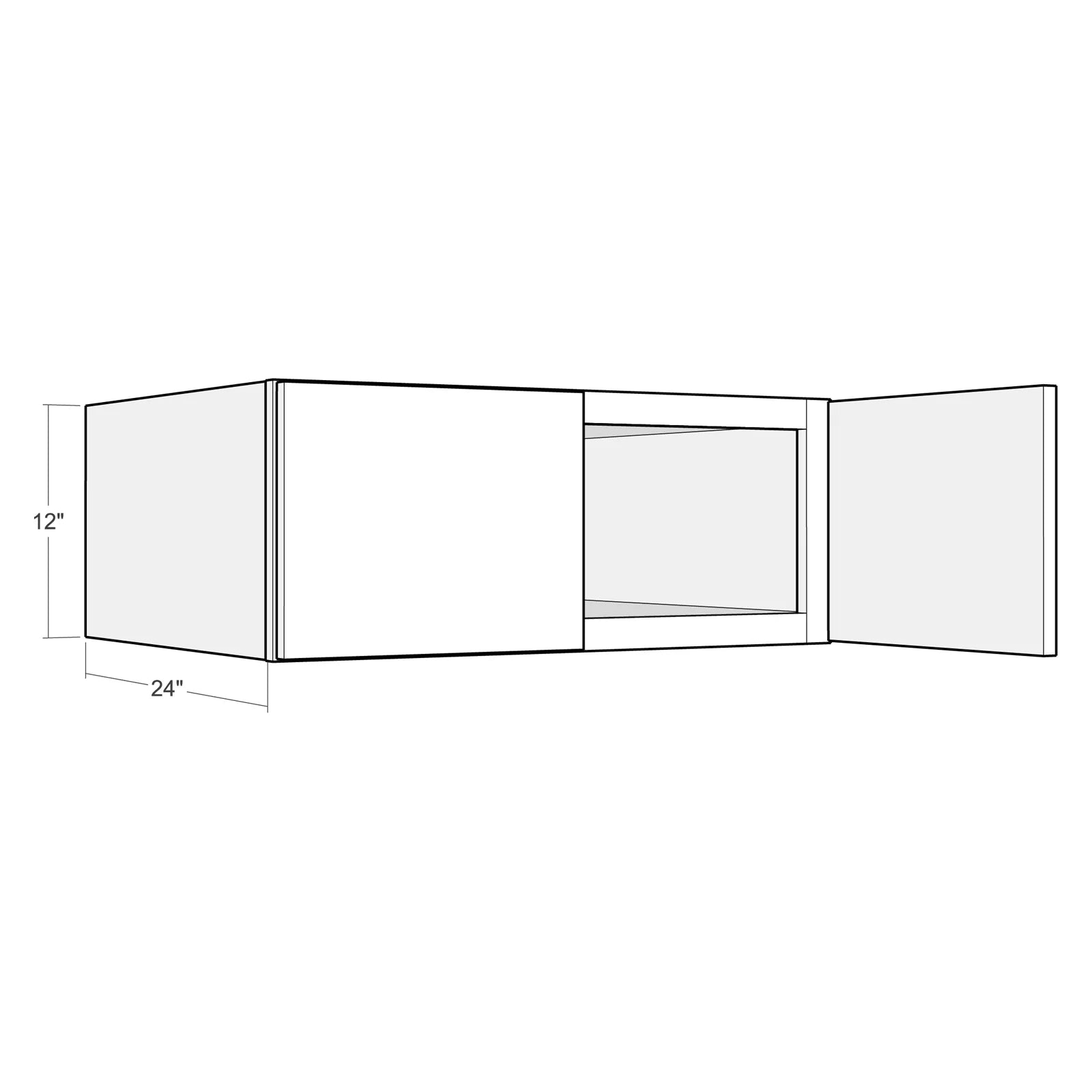 Fabuwood Allure Imperio Ocean Blue 36"W x 12"H 24" Depth Wall Cabinet Photo