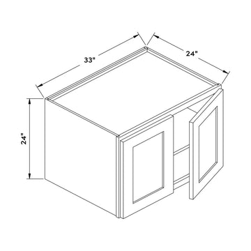 Craft Cabinetry Shaker Black 33”W x 24”H 24