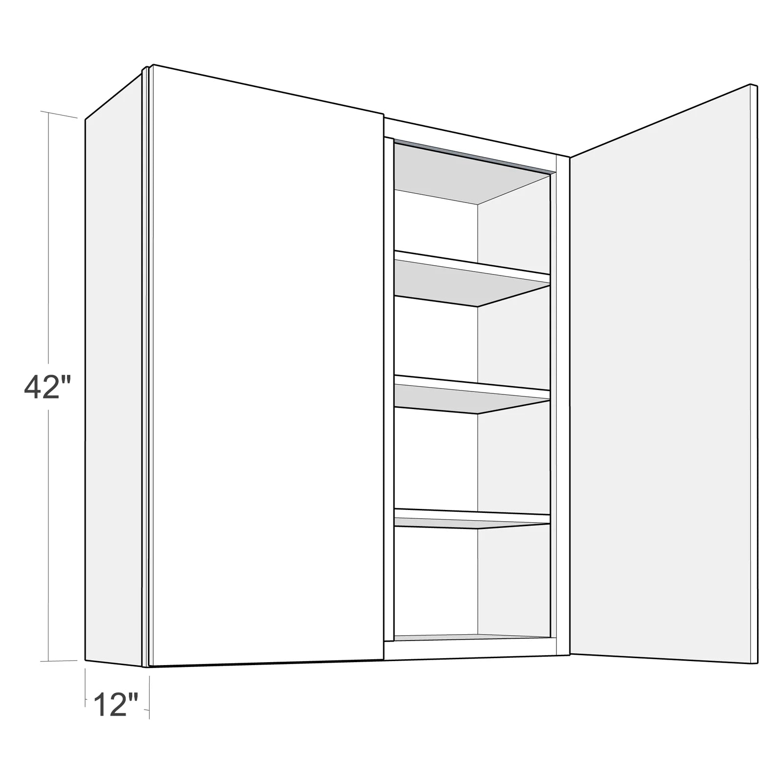 Fabuwood Allure Galaxy Frost 39"W x 42"H Wall Cabinet Photo