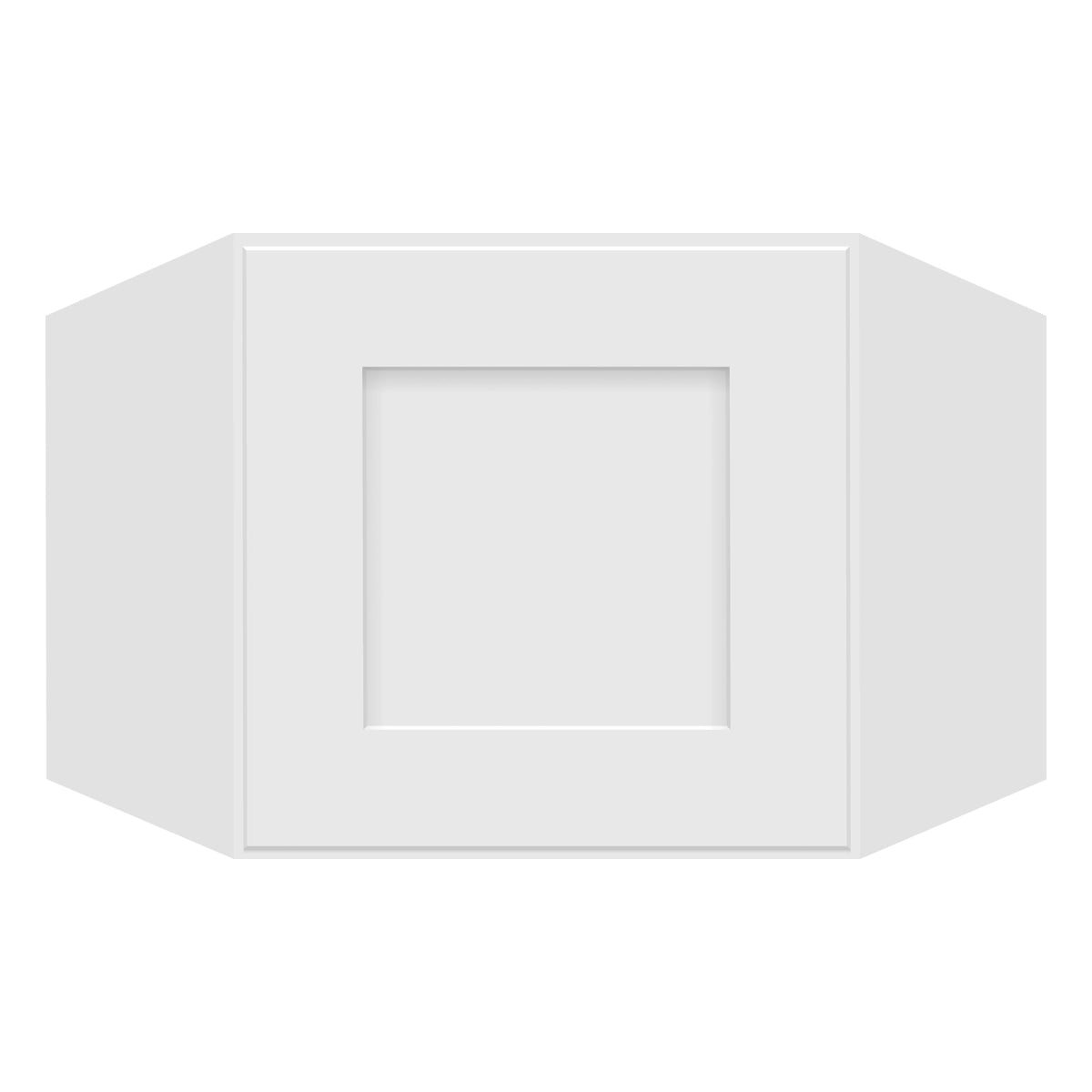 Craft Cabinetry Shaker White 24"W x 15"H Wall Diagonal Corner Cabinet