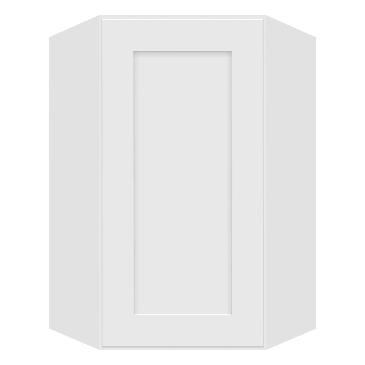 Craft Cabinetry Shaker White 24"W x 30"H Wall Diagonal Corner Cabinet