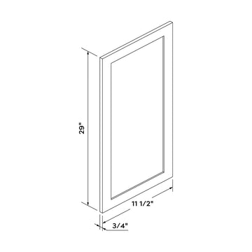 Craft Cabinetry Recessed Panel Gray Stain Decorative Dummy Door 12