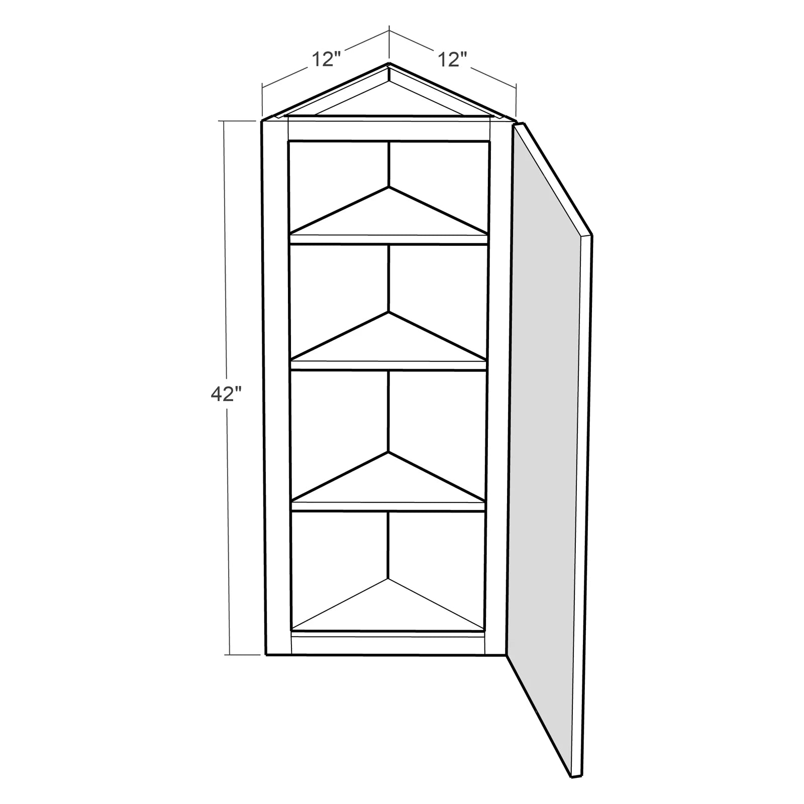 Fabuwood Allure Imperio Dove 12"W x 42"H Wall Angle End Photo