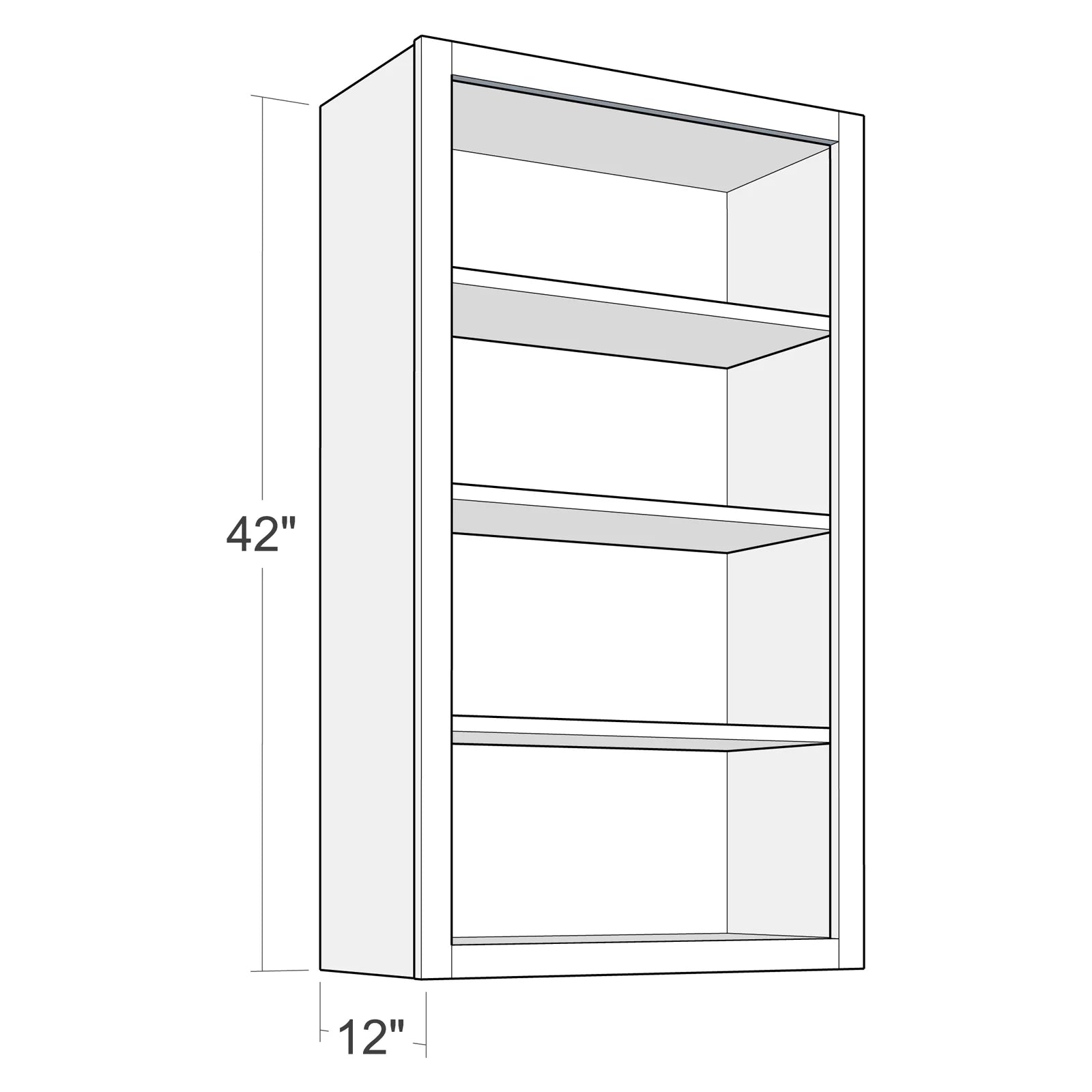 Fabuwood Allure Onyx Frost 36"W x 36"H No Door Wall Cabinet Photo