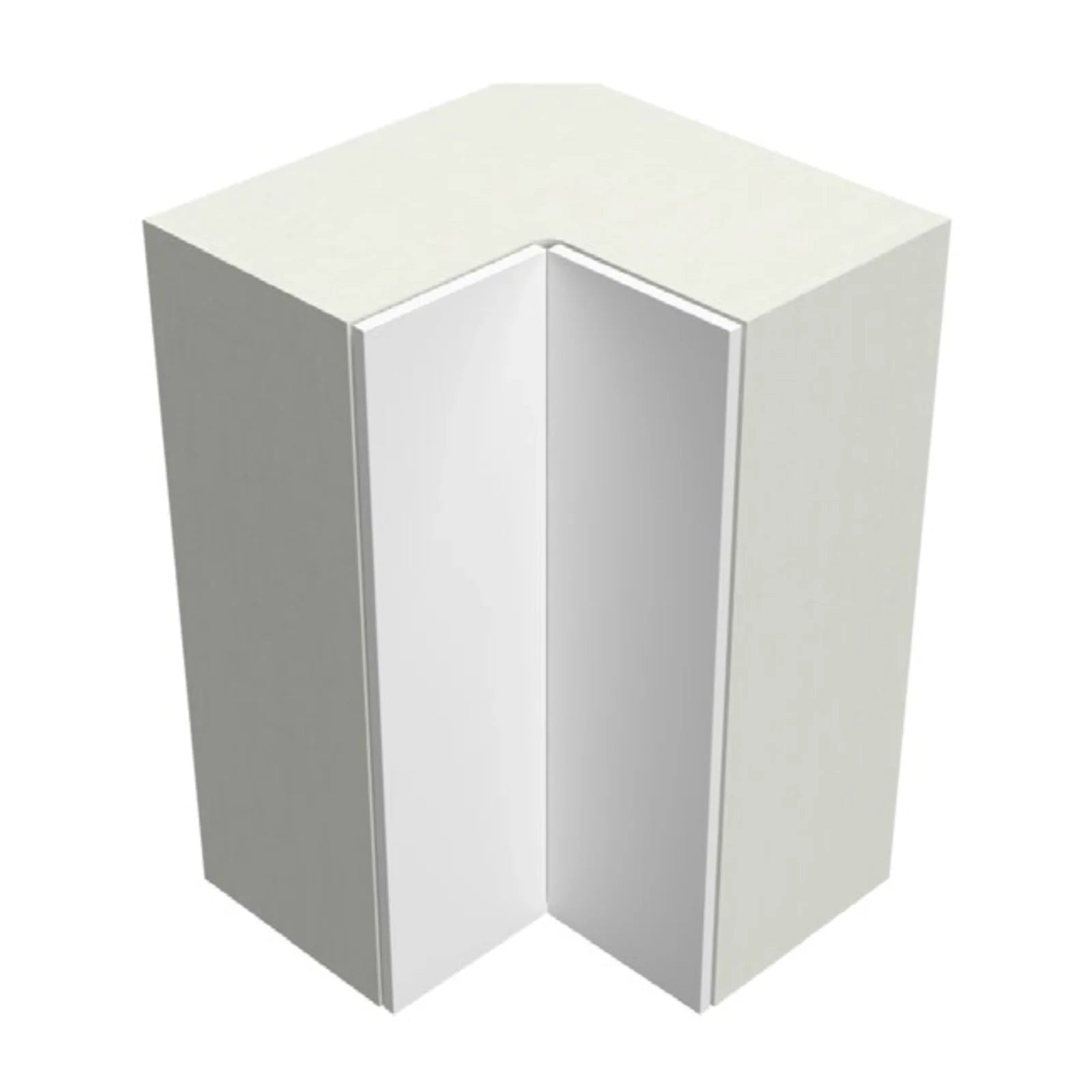 Fabuwood Illume Catalina Olivo Gloss 24"W x 36"H Wall Pie Cut Corner Cabinet Photo