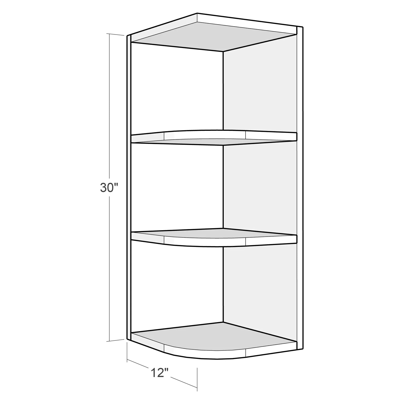 Fabuwood Allure Fusion Cloud White 12"W x 30"H Wall Open End Photo