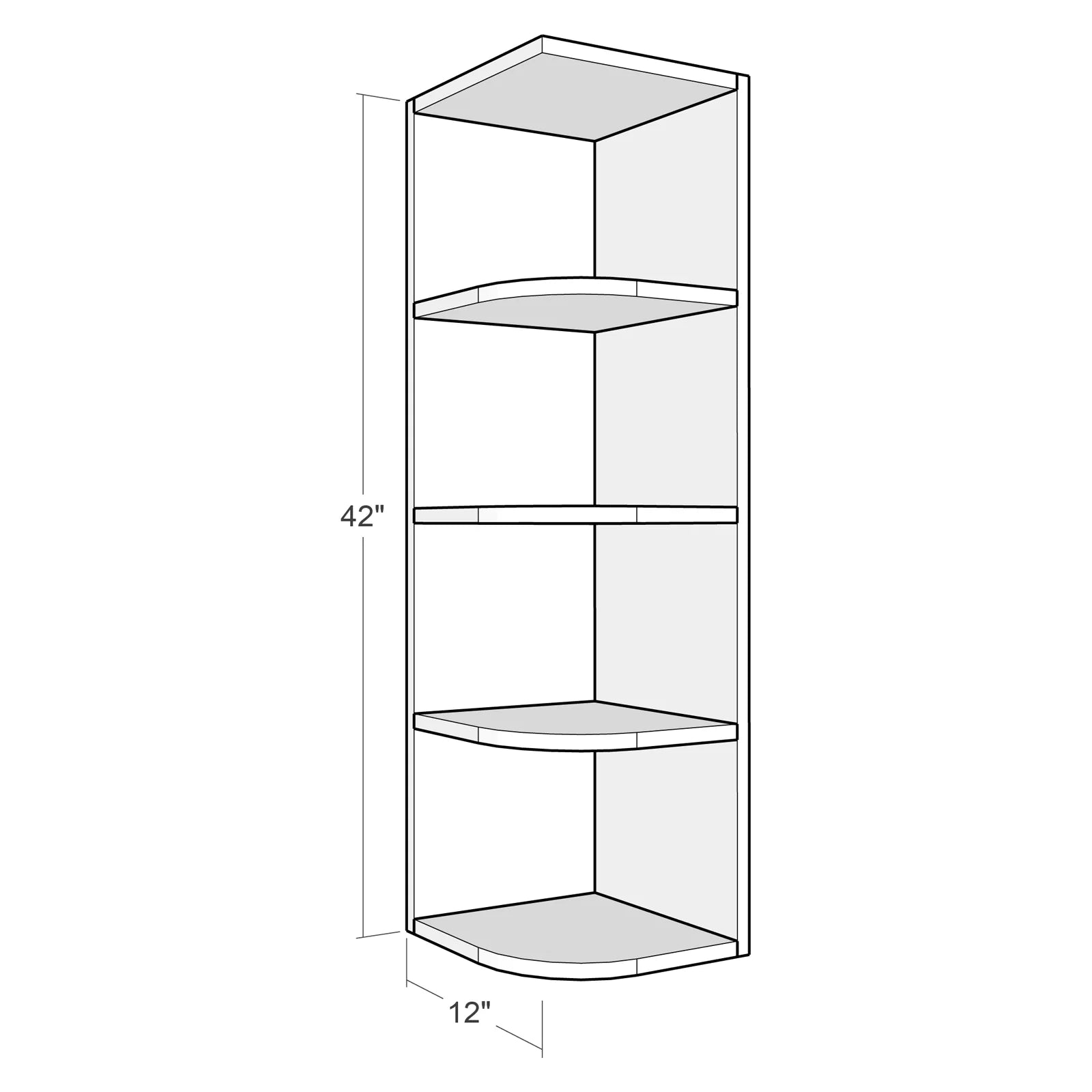 Fabuwood Allure Luna Timber 12"W x 42"H Wall Open End Photo