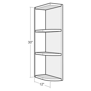 Fabuwood Allure Galaxy Cloud White 6"W x 30"H Wall Open End Left Photo